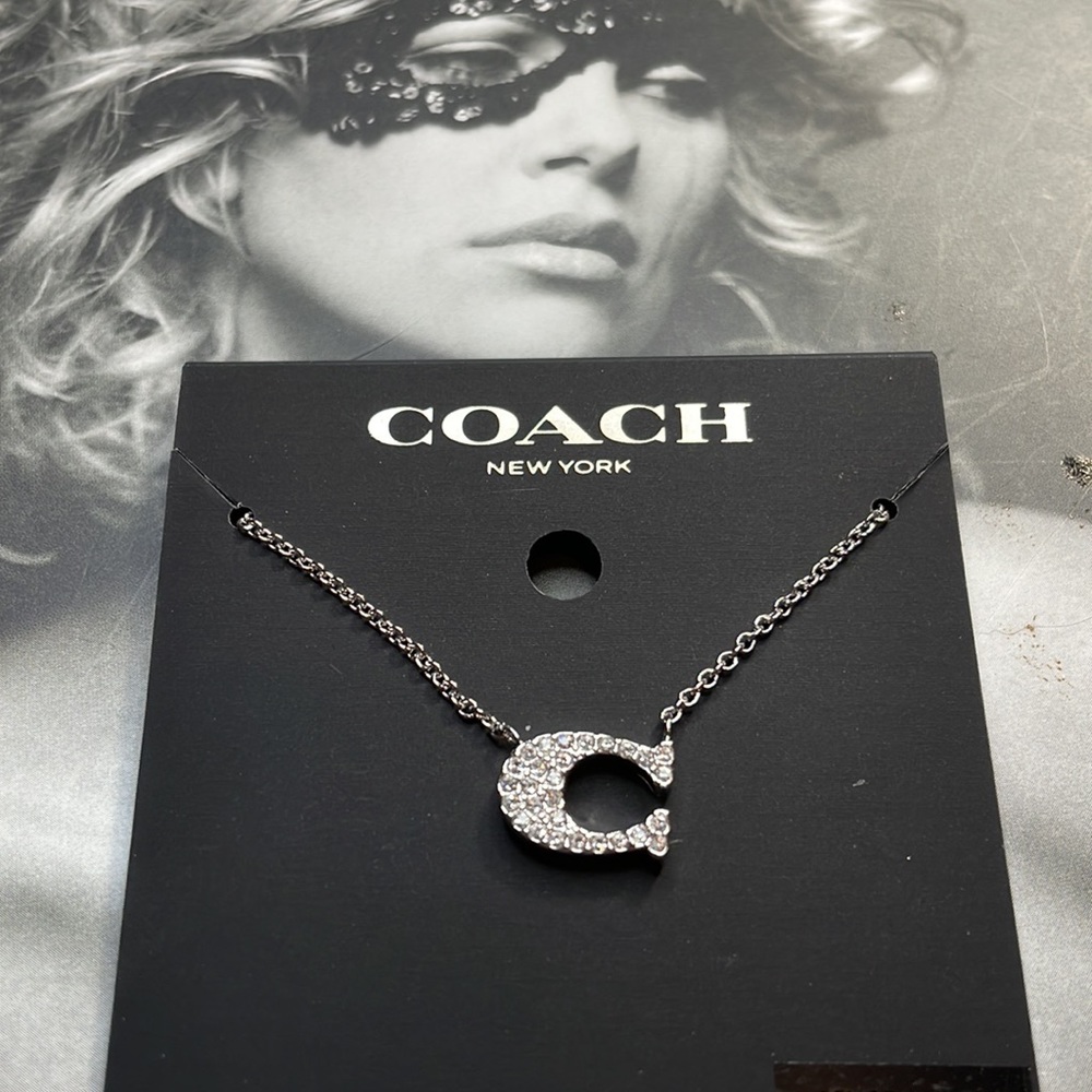 NWT Coach Signature Silver Necklace